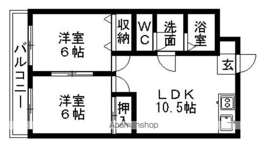 シーサイド平井 2階 2LDK 賃貸物件詳細