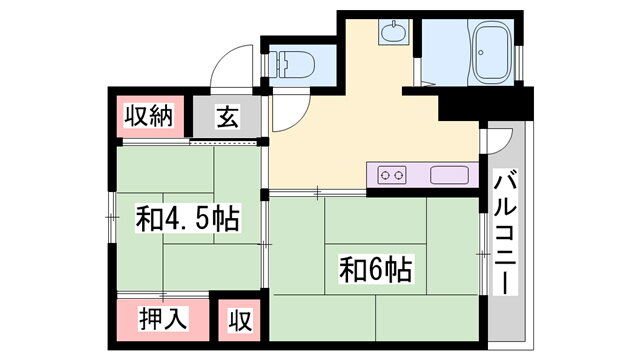 兵庫県加西市北条町北条 北条町駅 2K マンション 賃貸物件詳細