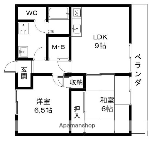 滋賀県守山市伊勢町 栗東駅 2DK マンション 賃貸物件詳細