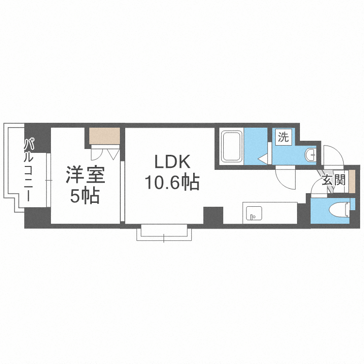 ヴィターレ 3階 1LDK 賃貸物件詳細