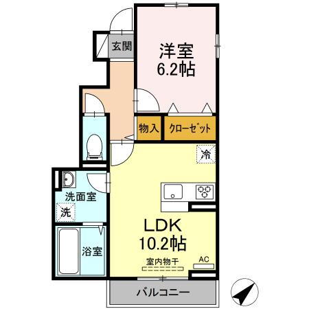 広島県福山市多治米町５ 1LDK アパート 賃貸物件詳細