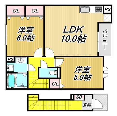 兵庫県伊丹市口酒井３ 伊丹駅 2LDK アパート 賃貸物件詳細