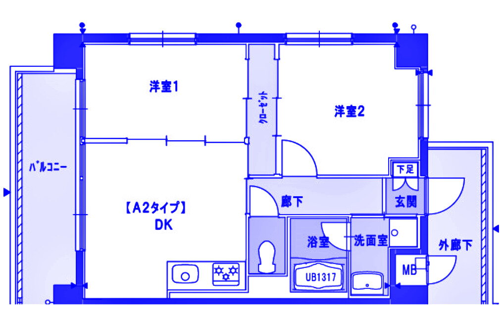 神奈川県横浜市神奈川区西寺尾１ 大口駅 2DK マンション 賃貸物件詳細