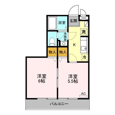 スクエアガーデン　ＫＡＭＡＫＵＲＡ　ＢＣ 2階 2K 賃貸物件詳細