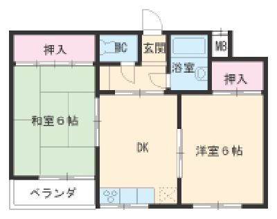 愛知県北名古屋市山之腰五条 稲沢駅 2DK アパート 賃貸物件詳細