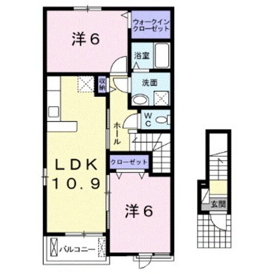 山口県下関市上田中町５ 下関駅 2LDK アパート 賃貸物件詳細