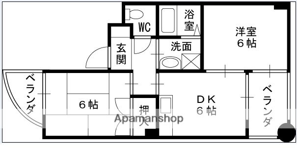 兵庫県尼崎市南武庫之荘６ 武庫之荘駅 2DK マンション 賃貸物件詳細