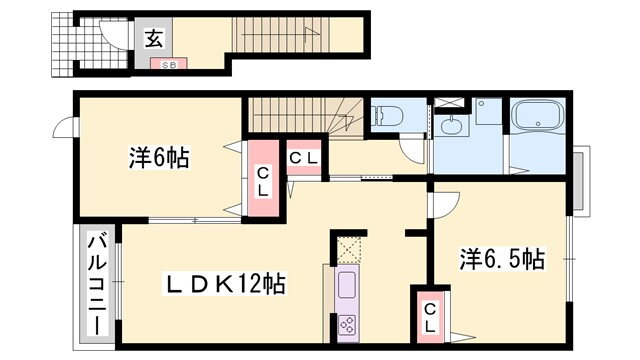 兵庫県神崎郡福崎町西田原 福崎駅 2LDK アパート 賃貸物件詳細