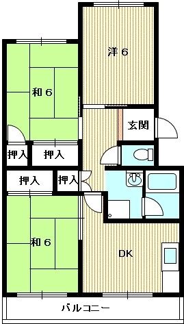 山口県防府市美和町 3DK マンション 賃貸物件詳細