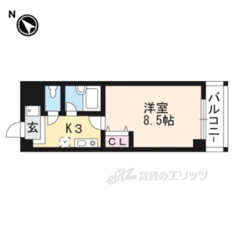 クローバーハイツ３ 1階 1K 賃貸物件詳細