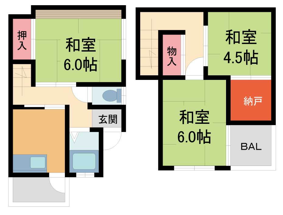 兵庫県宝塚市高司３ 仁川駅 3DK 一戸建て 賃貸物件詳細