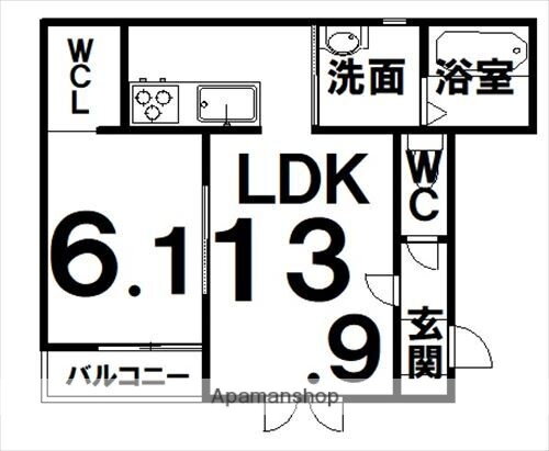北海道帯広市西十一条南２５ 帯広駅 1LDK アパート 賃貸物件詳細