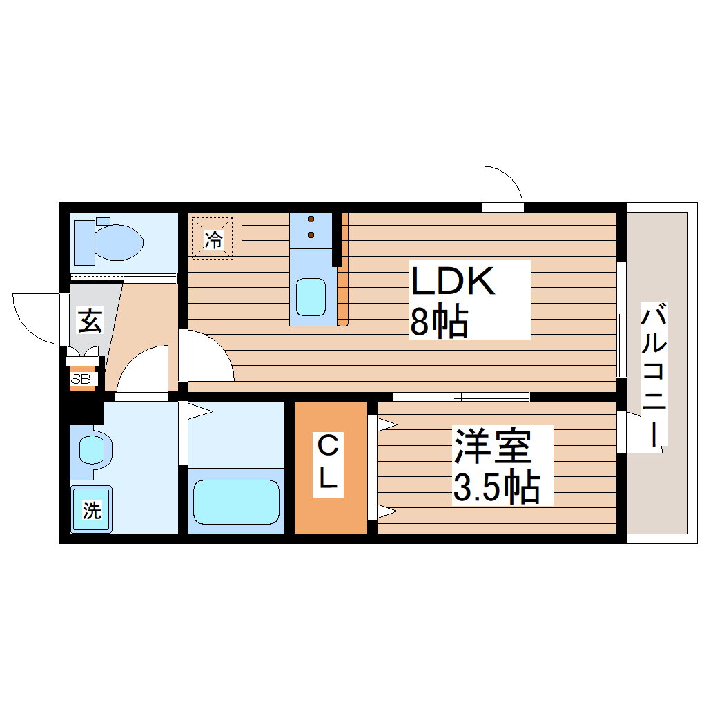 宮城県仙台市宮城野区平成２ 苦竹駅 1LDK アパート 賃貸物件詳細