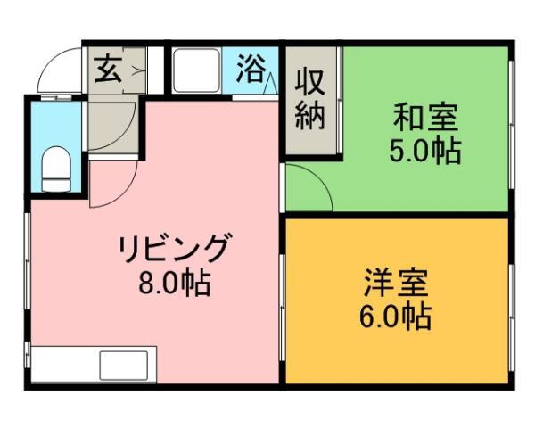 北海道札幌市北区北三十一条西１３ 新川駅 2DK アパート 賃貸物件詳細