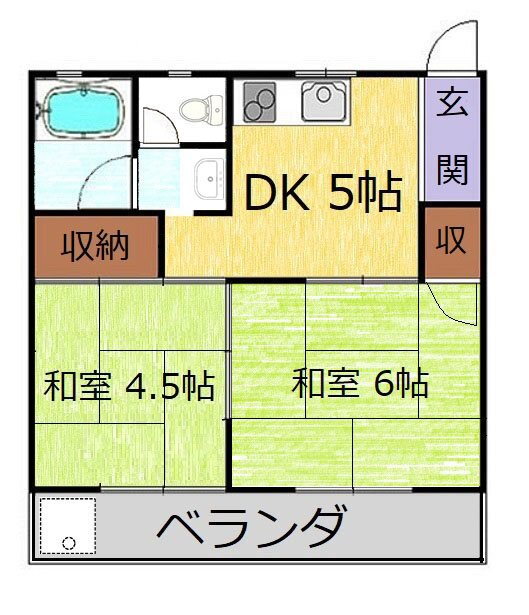 ハイツ京の道 3階 2DK 賃貸物件詳細