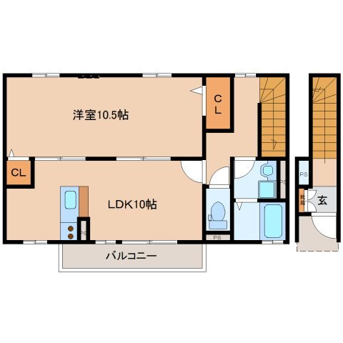 奈良県奈良市山町 帯解駅 1LDK アパート 賃貸物件詳細