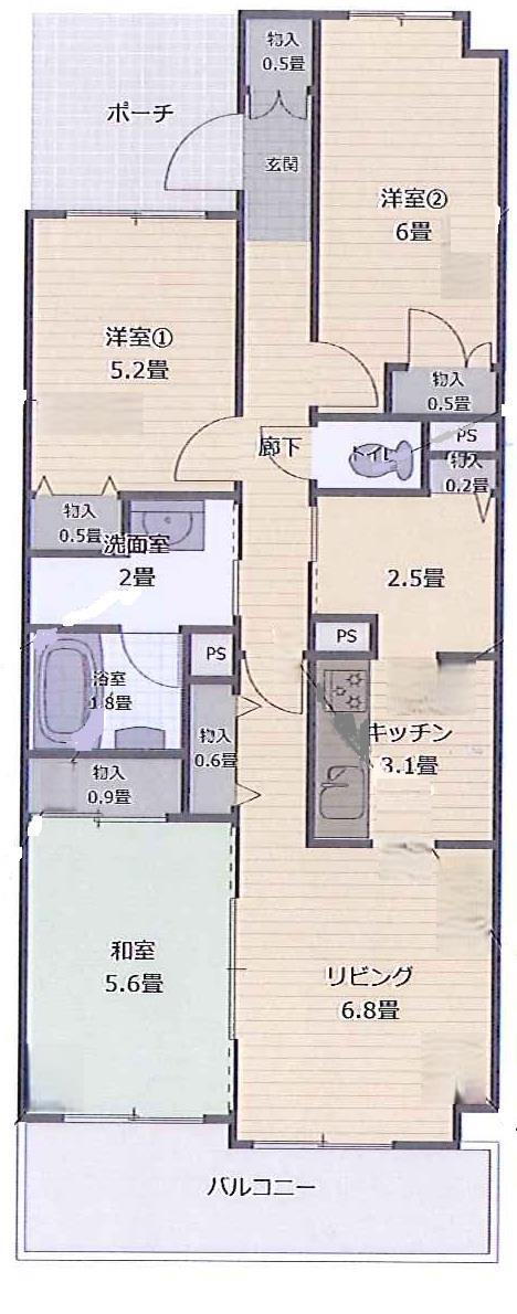 埼玉県越谷市千間台西２ せんげん台駅 3SLDK マンション 賃貸物件詳細