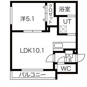 ｅｃｏａ月寒東Ａ 3階 1LDK 賃貸物件詳細