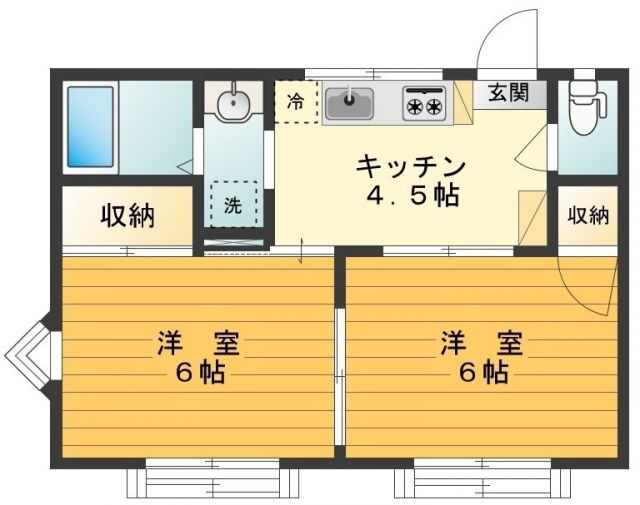 東京都日野市平山４ 平山城址公園駅 2K アパート 賃貸物件詳細