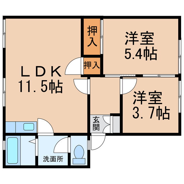 ディアス妙寺 1階 2LDK 賃貸物件詳細