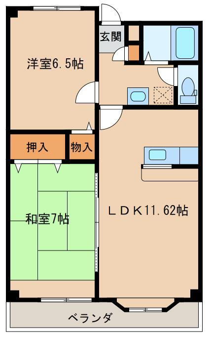 福島県郡山市八山田３ 郡山富田駅 2LDK アパート 賃貸物件詳細