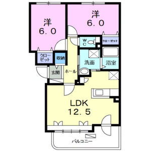 リュミエールソレール 3階 2LDK 賃貸物件詳細