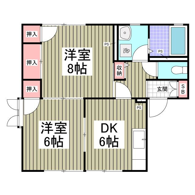 埼玉県熊谷市中央５ 熊谷駅 2DK アパート 賃貸物件詳細