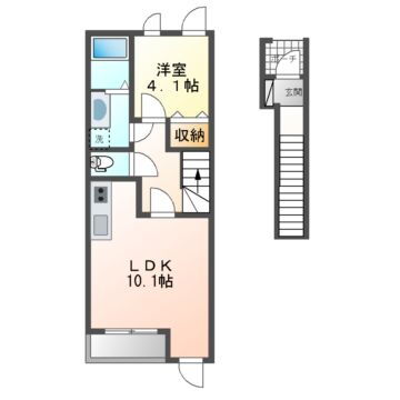 兵庫県神戸市北区山田町上谷上 谷上駅 1LDK アパート 賃貸物件詳細