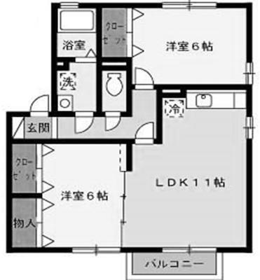 愛媛県松山市鴨川３ 2LDK アパート 賃貸物件詳細