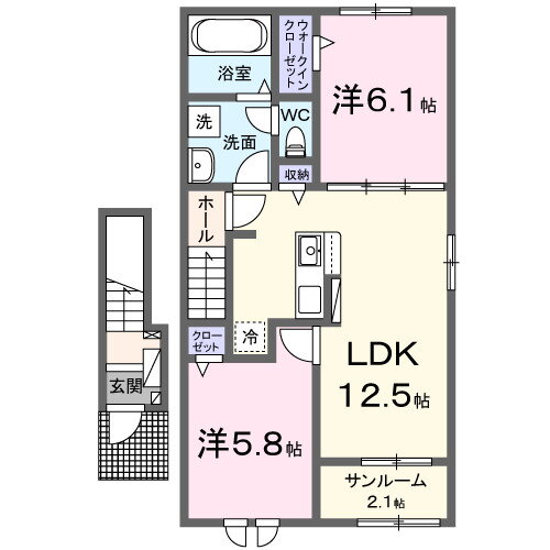 富山県富山市金泉寺 富山駅 2LDK アパート 賃貸物件詳細