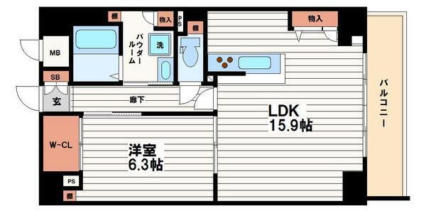 大阪府大阪市中央区十二軒町 谷町六丁目駅 1LDK マンション 賃貸物件詳細