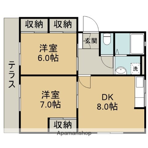 埼玉県川越市大字上戸 霞ヶ関駅 2DK アパート 賃貸物件詳細
