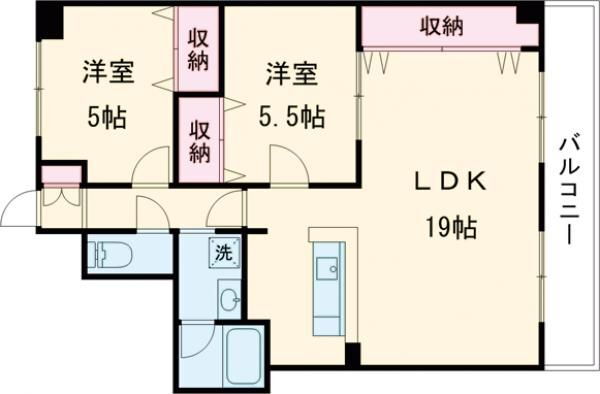 フローラルとやのＩＩＩ 5階 2LDK 賃貸物件詳細