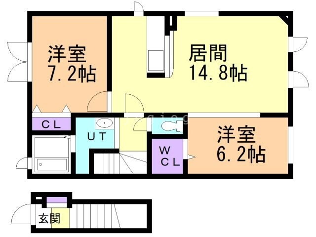 北海道苫小牧市沼ノ端中央１ 沼ノ端駅 2LDK アパート 賃貸物件詳細