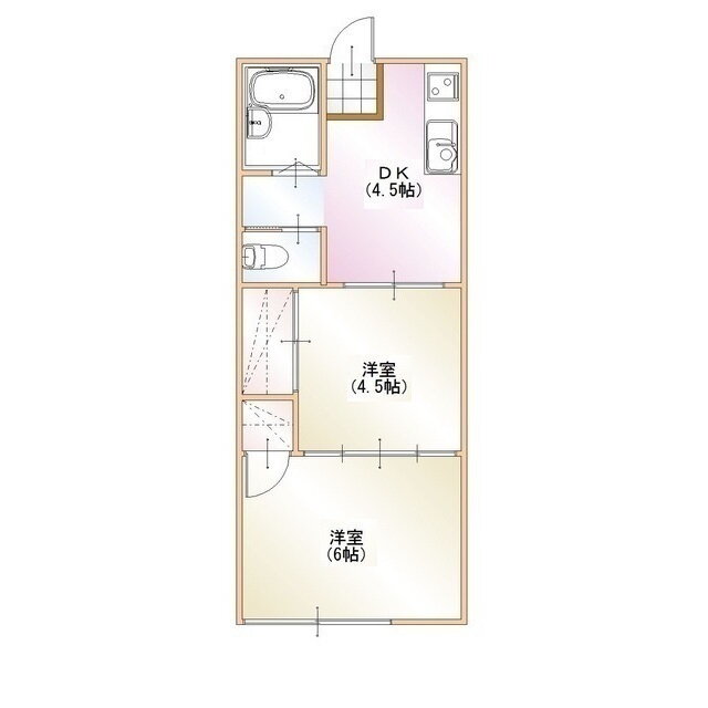 フジミハイツＮ 1階 2K 賃貸物件詳細