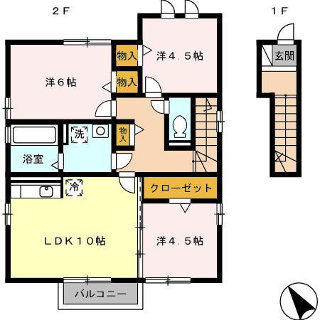 愛知県豊橋市東小鷹野１ 豊橋駅 3LDK アパート 賃貸物件詳細