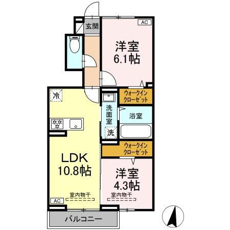 広島県福山市神辺町大字川南 神辺駅 2LDK アパート 賃貸物件詳細