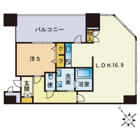 福岡県福岡市中央区港１ 大濠公園駅 1LDK マンション 賃貸物件詳細