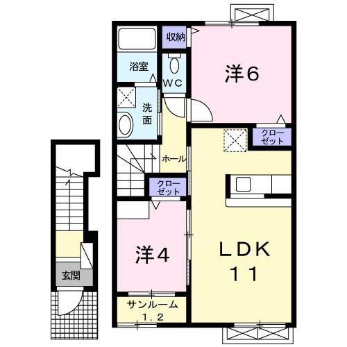 滋賀県長浜市神照町 長浜駅 2LDK アパート 賃貸物件詳細