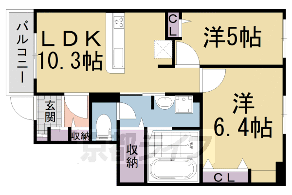 京都府京田辺市興戸郡塚 興戸駅 2LDK アパート 賃貸物件詳細