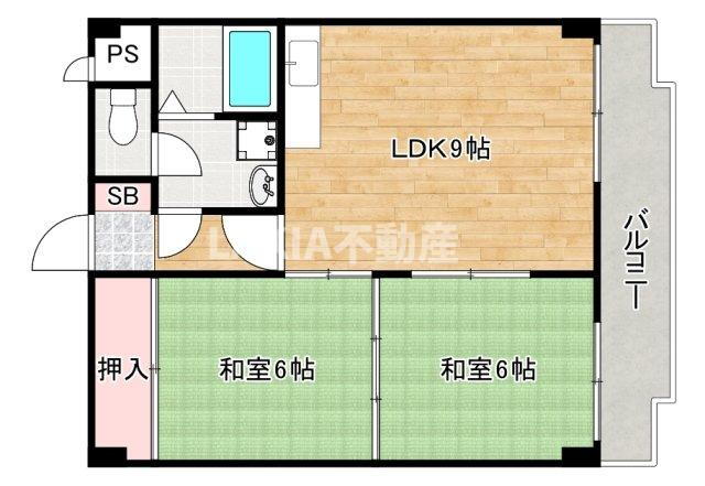 大阪府大阪市東住吉区鷹合１ 針中野駅 2LDK マンション 賃貸物件詳細