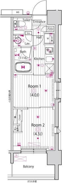 東京都江東区東砂３ 東大島駅 2K マンション 賃貸物件詳細