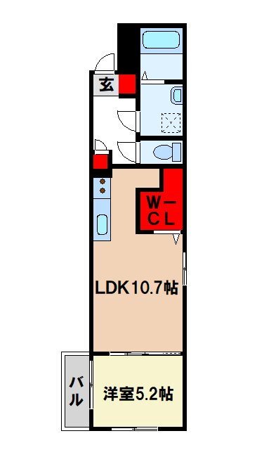 メルヴェール４９６朝倉街道 2階 1LDK 賃貸物件詳細