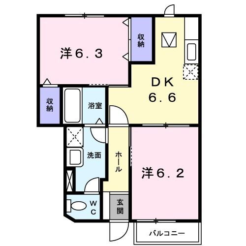 茨城県古河市下大野 古河駅 2DK アパート 賃貸物件詳細