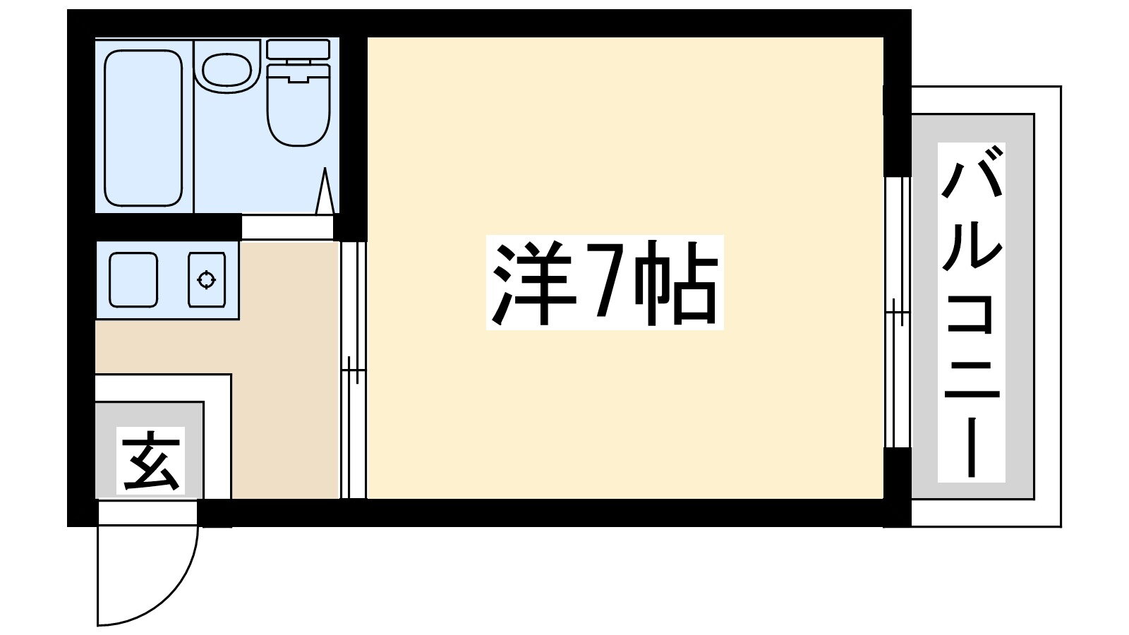 パシフィック北野 5階 1K 賃貸物件詳細