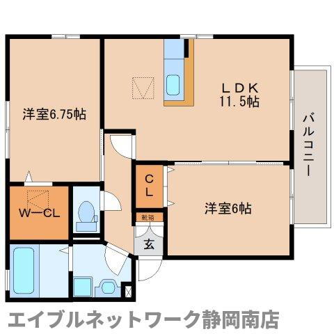 静岡県静岡市駿河区中島 静岡駅 2LDK アパート 賃貸物件詳細
