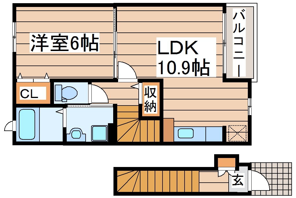 クラール 2階 1LDK 賃貸物件詳細