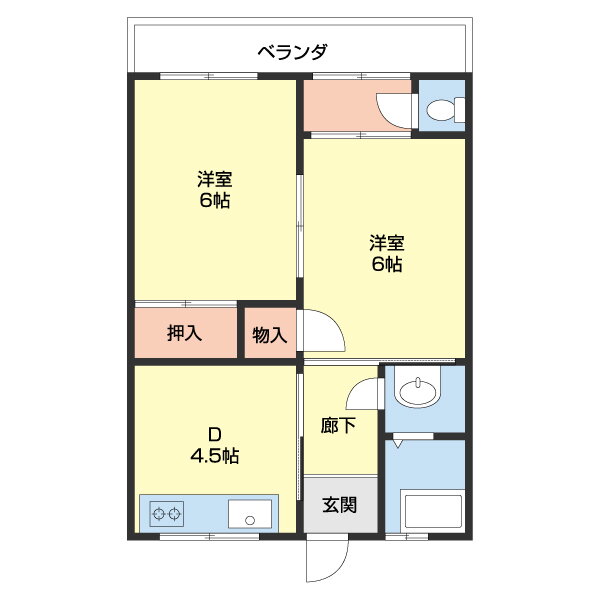 和歌山県和歌山市粟 紀ノ川駅 2DK アパート 賃貸物件詳細