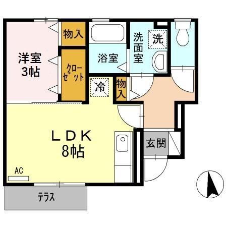 富山県富山市黒瀬 1LDK アパート 賃貸物件詳細
