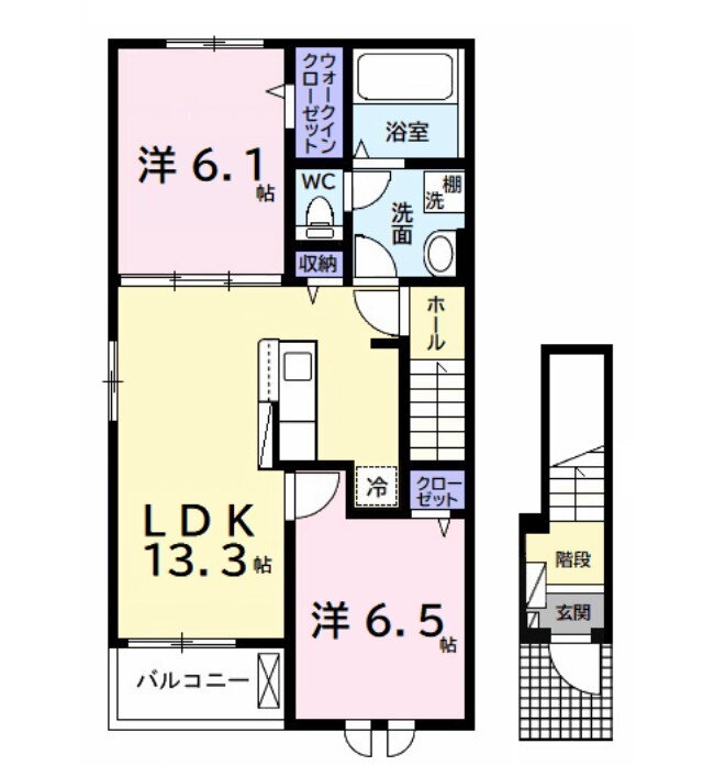 エクセレント　アークＩ 2階 2LDK 賃貸物件詳細